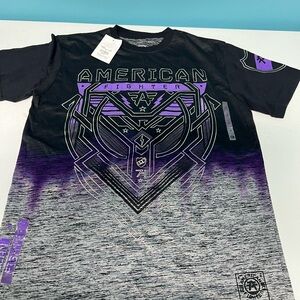 American Fighter Purple and Black Men's Shirt